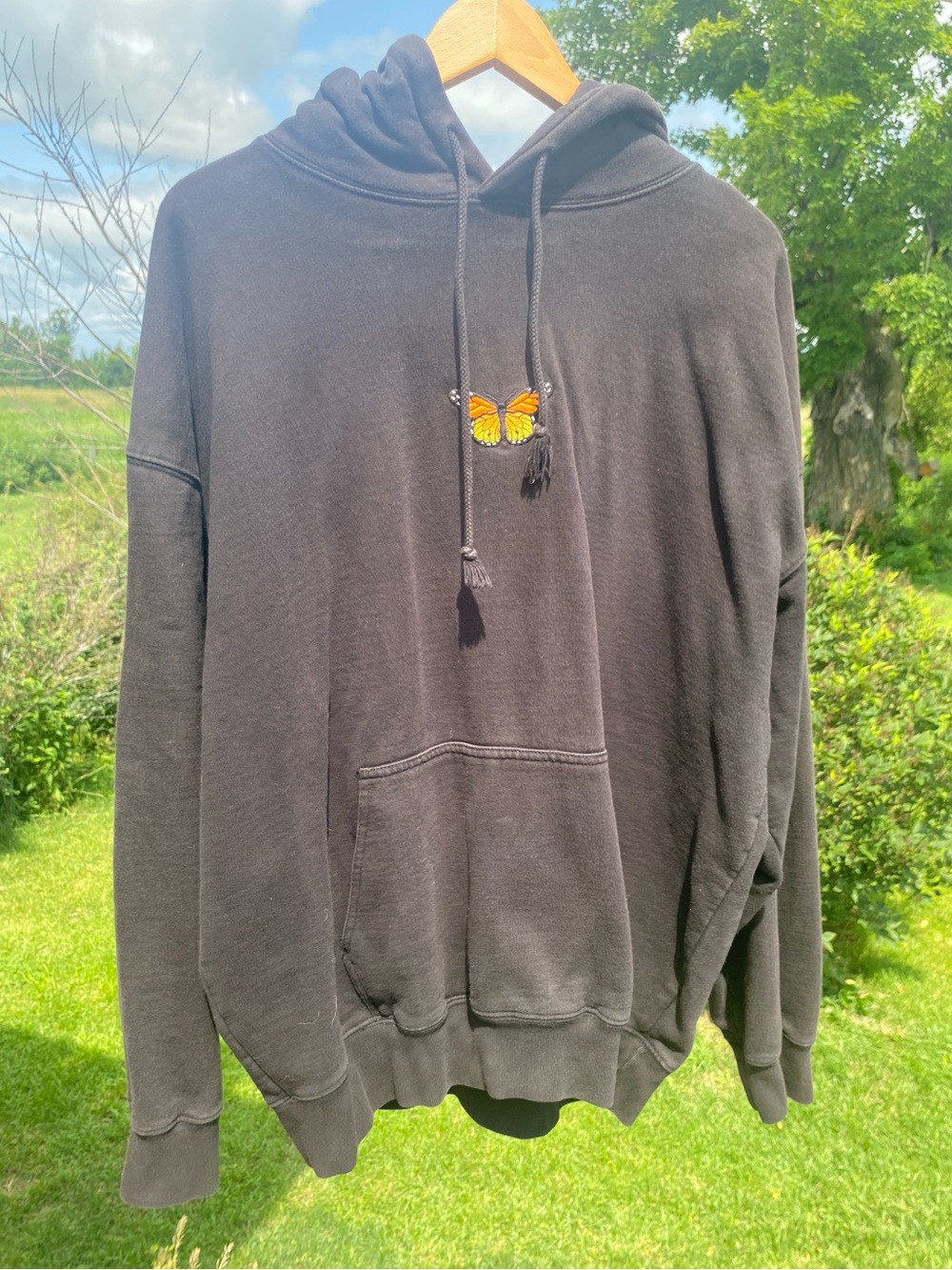 Brandy Melville Black Butterfly Hoodie